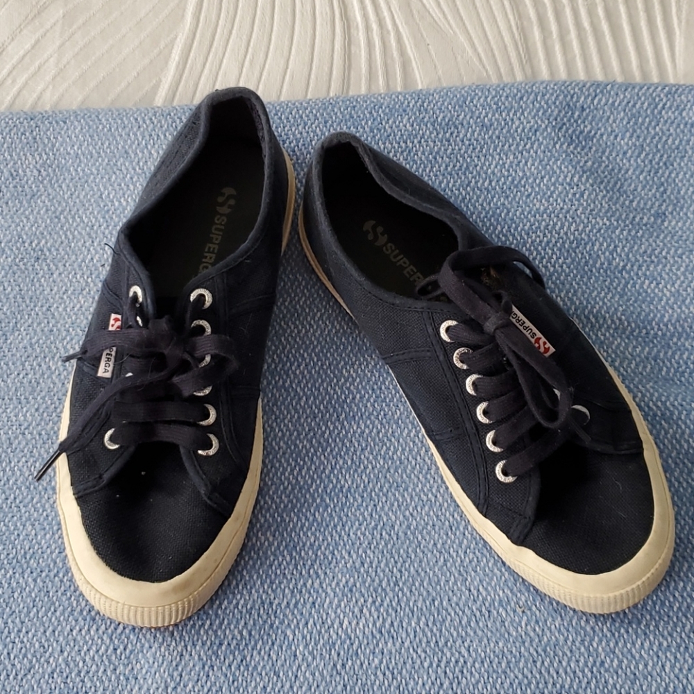 Navy Canvas Superga's
